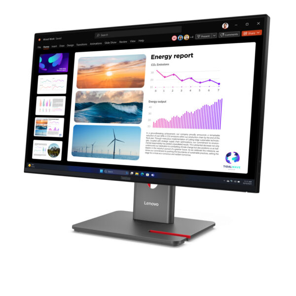 Lenovo ThinkVision P24Q-40 LED display 60,5 cm (23.8") 2560 x 1440 Pixels Quad HD LCD Zwart - Afbeelding 2