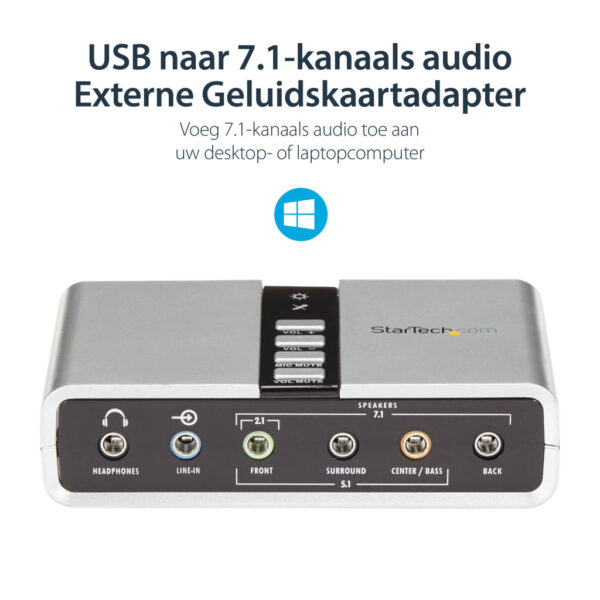 StarTech.com 7.1 USB Audio-adapter Externe Geluidskaart met SPDIF Digitale Audio - Afbeelding 11