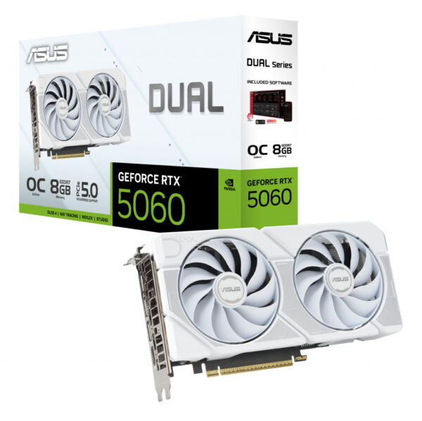 ASUS Dual -RTX5060-O8G-WHITE NVIDIA GeForce RTX 5060 8 GB GDDR7 - Afbeelding 3