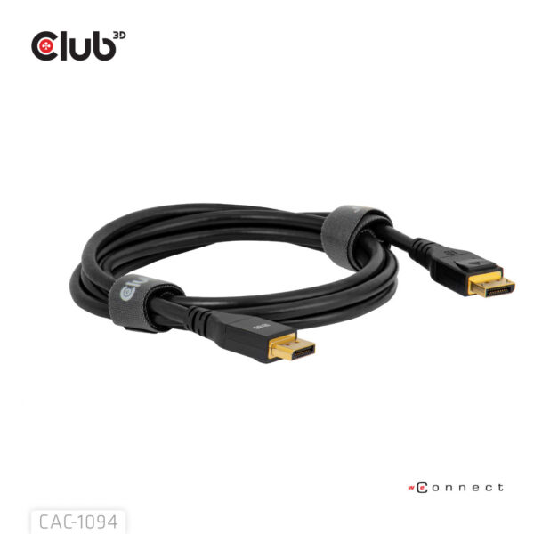 CLUB3D DisplayPort™ 2.1 VESA DP80 Gecertificeerd Kabel 8K240Hz 2m/6.56ft - Afbeelding 5
