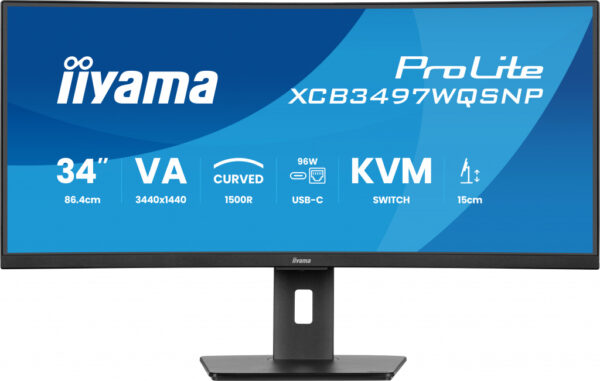 iiyama ProLite XCB3497WQSNP-B1 computer monitor 86,4 cm (34") 3440 x 1440 Pixels UltraWide Quad HD LED Zwart - Afbeelding 12