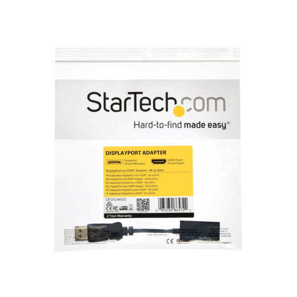StarTech.com DisplayPort naar HDMI adapter UHD 4K 60Hz - Afbeelding 7