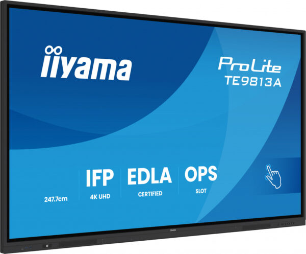iiyama TE9813A-B1AG beeldkrant Interactief flatscreen 2,48 m (97.5") Wifi 450 cd/m² 4K Ultra HD Zwart Touchscreen Type processor - Afbeelding 12