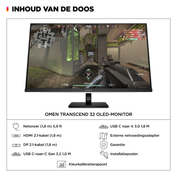HP OMEN Transcend 31,5 inch UHD 240 Hz OLED-gaming monitor - Transcend 32 - Afbeelding 36