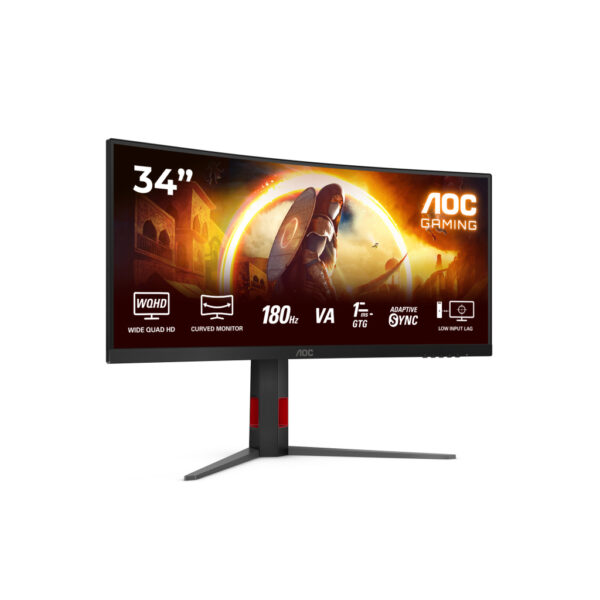 AOC G4 CU34G4 computer monitor 86,4 cm (34") 3440 x 1440 Pixels Wide Quad HD LED Zwart, Rood - Afbeelding 15