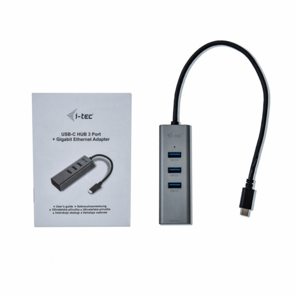 i-tec Metal USB-C HUB 3 Port + Gigabit Ethernet Adapter - Afbeelding 4