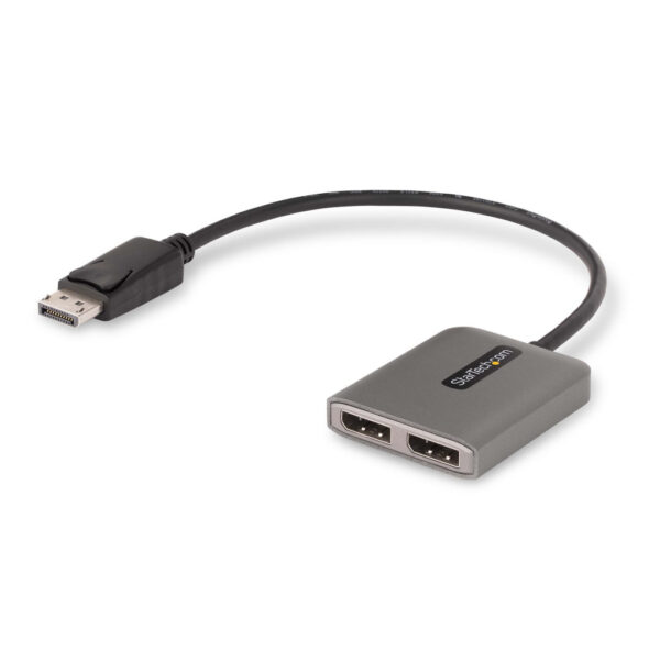 StarTech.com Dual-Monitor DisplayPort 1.4 Splitter, DisplayPort naar 2x DP Multi-Monitor Adapter, Dual 5K 60Hz Computer MST Hub,
