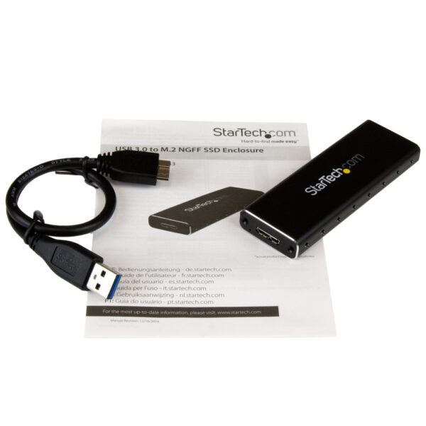 StarTech.com M.2 SSD Behuizing voor M.2 SATA SSDs - USB 3.0 (5Gbps) met UASP - Externe M.2 SSD Behuizing - Aluminum - Afbeelding 6
