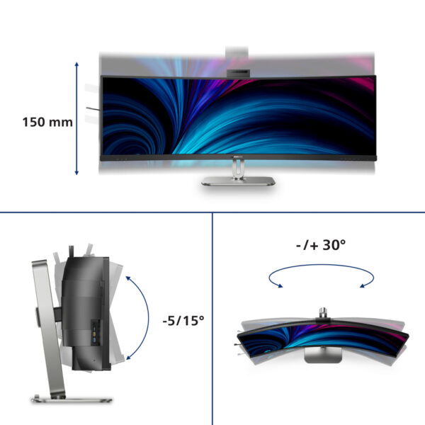 Philips 49B2U6900CH/00 computer monitor 124 cm (48.8") 5120 x 1440 Pixels Dual QHD LCD Zwart - Afbeelding 12