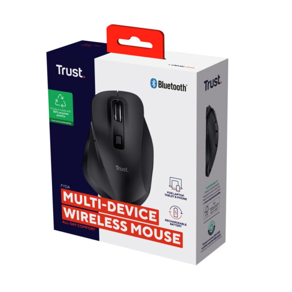 Trust Fyda muis Kantoor Rechtshandig RF-draadloos + Bluetooth Optisch 2400 DPI - Afbeelding 6