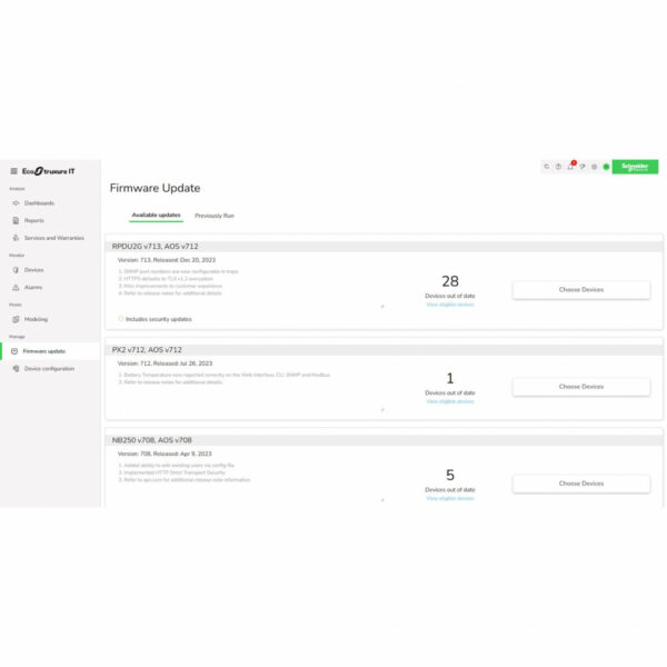 APC Abonnement, EcoStruxure IT Expert, 1 jaar, digitaal, monitoring en beheer op afstand van datacenters. - Afbeelding 10