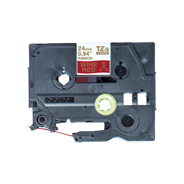 Brother TZE-RW54 labelprinter-tape Goud op rood - Afbeelding 2