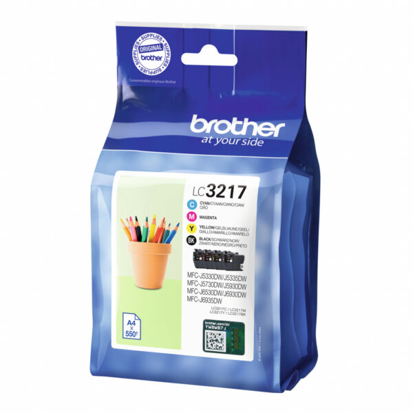 Brother LC-3217VAL inktcartridge 4 stuk(s) Origineel Zwart, Cyaan, Magenta, Geel - Afbeelding 2