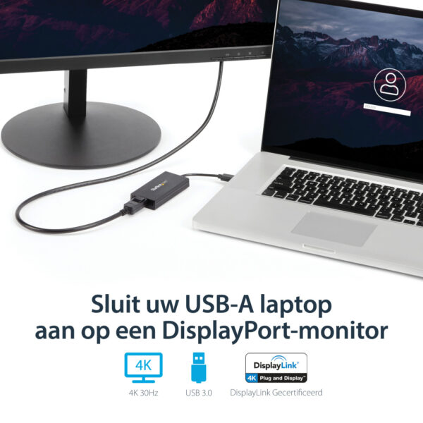 StarTech.com USB 3.0 naar 4K DisplayPort externe Multi-Monitor grafische videoadapter – DisplayLink gecertificeerd – Ultra - Afbeelding 7