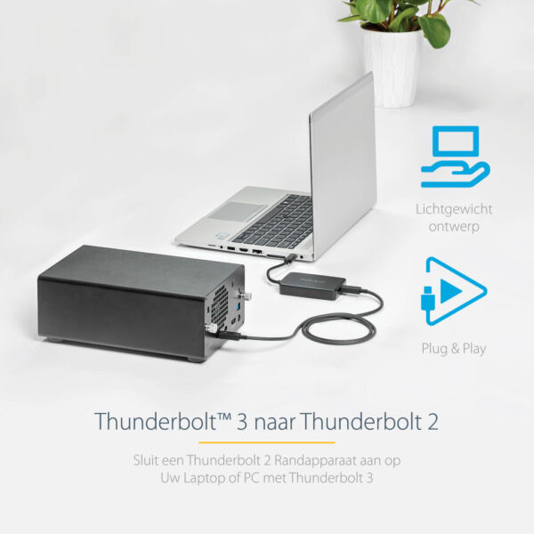 StarTech.com Thunderbolt 3 naar Thunderbolt 2 Adapter, TB3 Laptop naar TB2 Schermen & Apparatuur, Thunderbolt 2 20Gbps of Thunde - Afbeelding 7