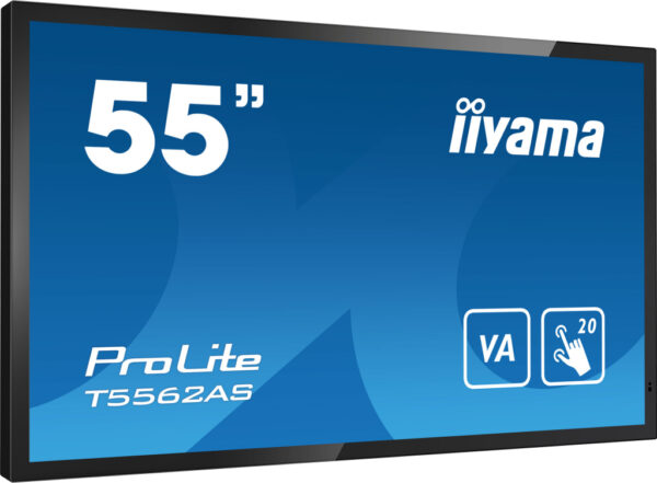 iiyama T5562AS-B1 beeldkrant Interactief flatscreen 138,7 cm (54.6") VA 500 cd/m² 4K Ultra HD Zwart Touchscreen Type processor A - Afbeelding 2