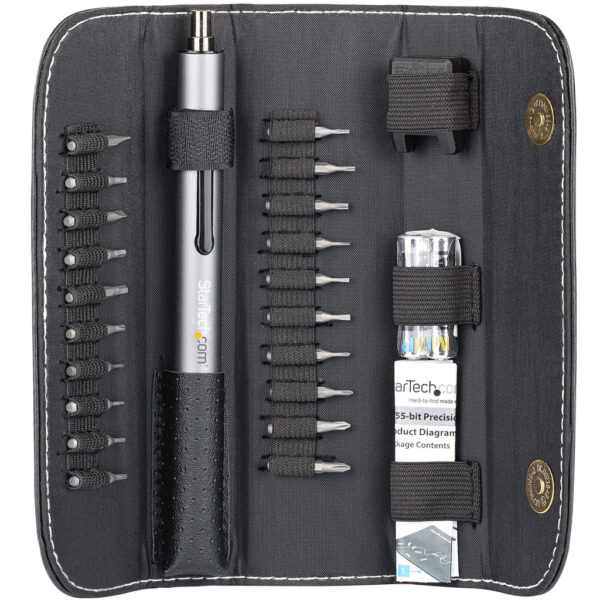 StarTech.com 20 Bit Elektrische Precisie Schroevendraaier Set - Mini Schroevendraaier op Batterij voor Laptop, Computer, Tablet,