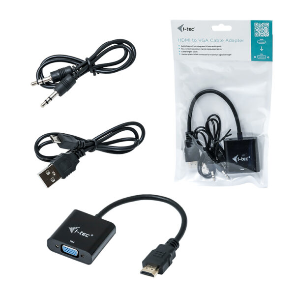 i-tec HDMI2VGAADA video kabel adapter 0,15 m HDMI VGA Zwart - Afbeelding 4