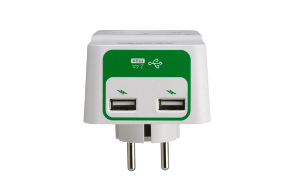 APC PM1WU2-GR Tussenstekker met overspanningsbeveiliging 3680W 1x stopcontact + 2x USB - Afbeelding 3