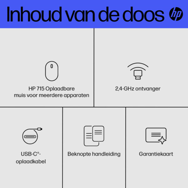 HP 715 oplaadbare muis voor meerdere apparaten - Afbeelding 14