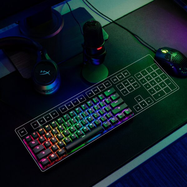 HyperX Alloy Origins 60 - mechanisch gamingtoetsenbord - HX Red (US-indeling) - Afbeelding 13