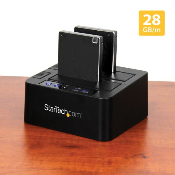 StarTech.com USB 3.1 (10Gbps) Standalone Duplicator Dock voor 2.5" & 3.5" SATA SSD/HDD schijven met Fast-Speed Duplication tot 2 - Afbeelding 5