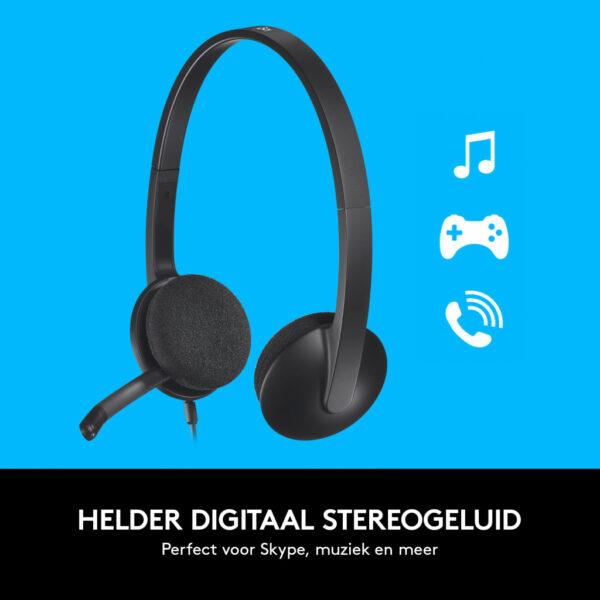 Logitech H340 USB Computer Headset Met digitale audio - Afbeelding 4