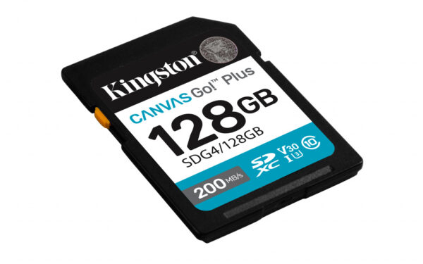 Kingston Technology Canvas Go! Plus 128GB SDXC Canvas Go Plus Gen4 200MB/s C10 UHS-I U3 V30 - Afbeelding 2