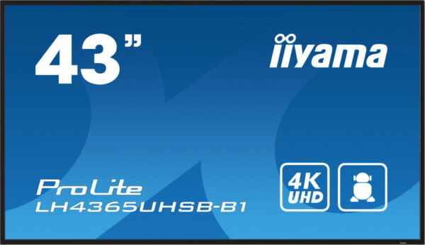 iiyama LH4365UHSB-B1 beeldkrant Kiosk-ontwerp 108 cm (42.5") LED Wifi 800 cd/m² 4K Ultra HD Zwart Type processor Android 11 24/7 - Afbeelding 10