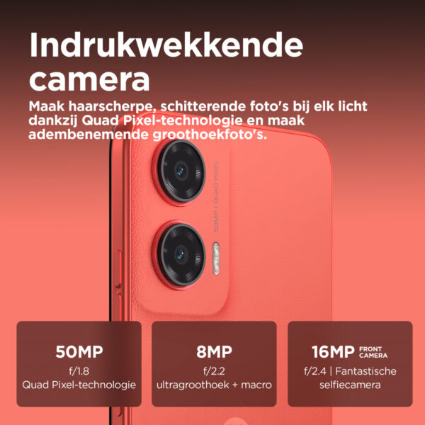 Motorola moto g35 5G 17,1 cm (6.72") Dual SIM Android 14 USB Type-C 4 GB 128 GB 5000 mAh Rood - Afbeelding 6