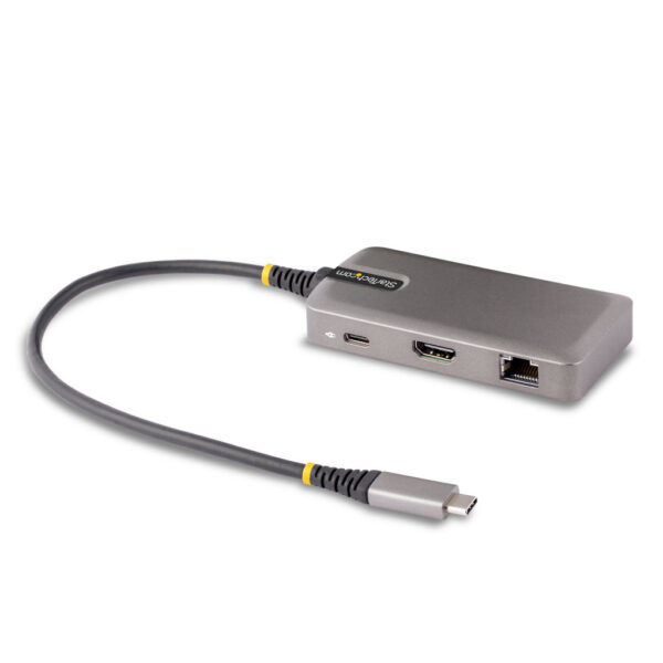 StarTech.com USB-C Multiport Adapter, 4K 60Hz HDMI, HDR - 2-Port 5Gbps USB 3.0 Hub, 100W Power Delivery Pass-Through, GbE, USB T