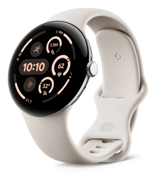 Google Pixel Watch 3 AMOLED 45 mm Digitaal Touchscreen Zilver Wifi GPS - Afbeelding 2
