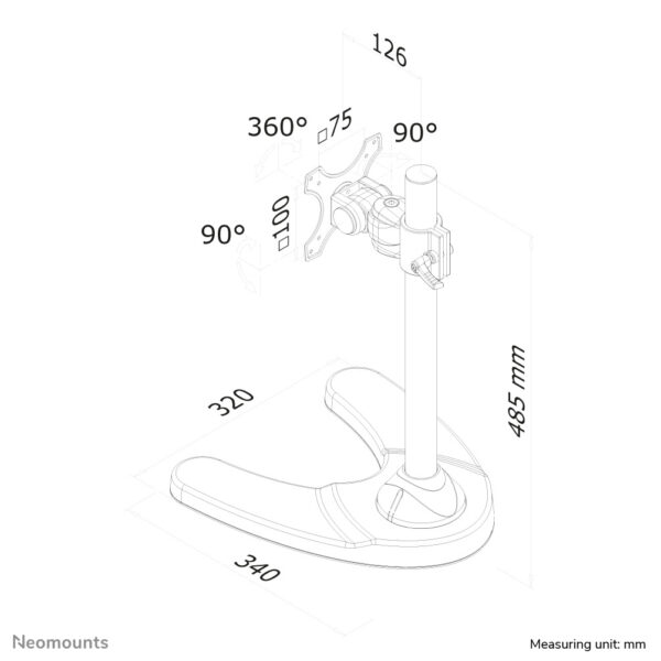 Neomounts FPMA-D700 Monitorstandaard 10-30" - Afbeelding 6