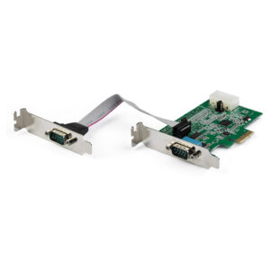 StarTech.com 2 Port PCI Express RS232 Seriële Kaart, PCIe RS232 Serial Host Controller Kaart, PCIe naar Serial DB9 Adapter Kaart