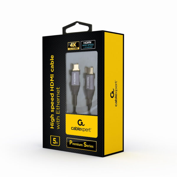 Gembird CCBP-HDMI-5M HDMI kabel HDMI Type A (Standaard) Grijs - Afbeelding 3