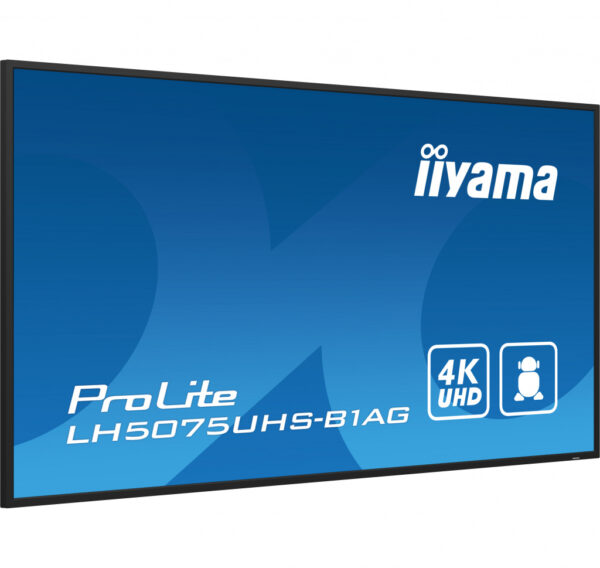 iiyama LH5075UHS-B1AG beeldkrant Digitale signage flatscreen 125,7 cm (49.5") LCD Wifi 500 cd/m² 4K Ultra HD Zwart Type processo - Afbeelding 15