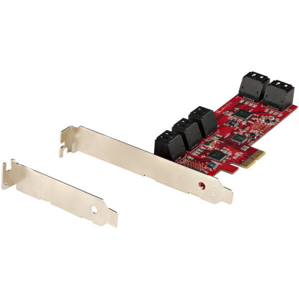 StarTech.com SATA PCIe Kaart, 10 Port PCIe SATA Uitbreidingskaart, 6Gbps, Low/Full Profile, Stacked SATA Connectors, ASM1062 Non - Afbeelding 10