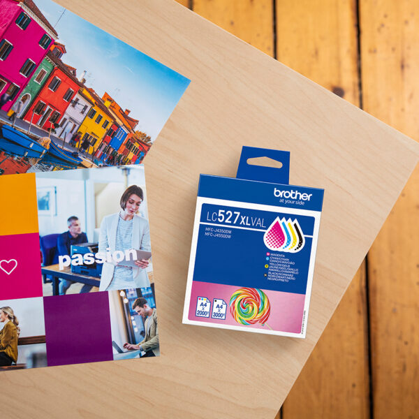 Brother LC527XLVAL inktcartridge 4 stuk(s) Origineel Hoog (XL) rendement Zwart, Cyaan, Magenta, Geel - Afbeelding 3