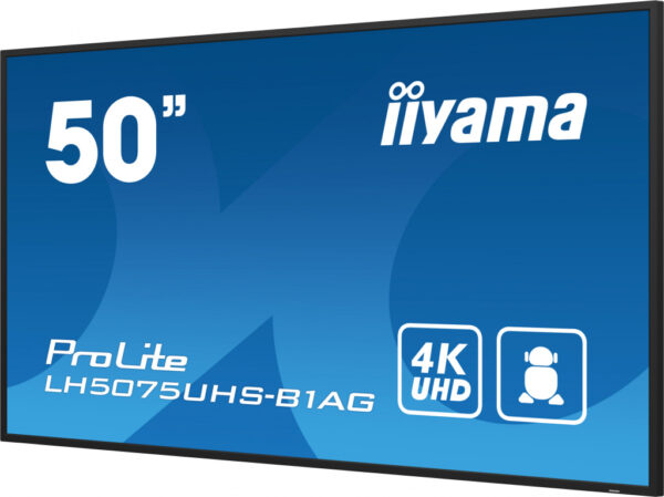 iiyama LH5075UHS-B1AG beeldkrant Digitale signage flatscreen 125,7 cm (49.5") LCD Wifi 500 cd/m² 4K Ultra HD Zwart Type processo - Afbeelding 16