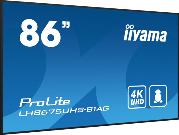 iiyama LH8675UHS-B1AG beeldkrant Digitale signage flatscreen 2,17 m (85.6") LCD Wifi 500 cd/m² 4K Ultra HD Zwart Type processor - Afbeelding 15