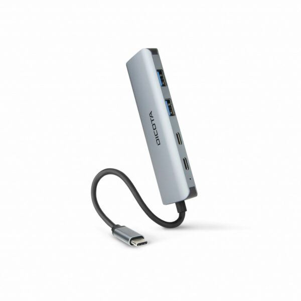 DICOTA D32061 interface hub USB Type-C 10000 Mbit/s Zilver - Afbeelding 3