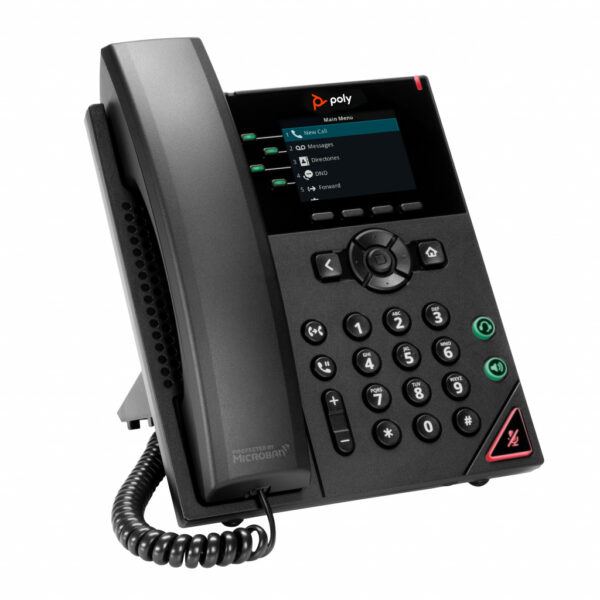 Poly VVX 250 4-lijns IP-telefoon met PoE-ondersteuning - Afbeelding 2
