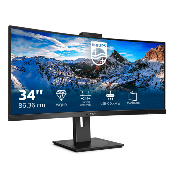 Philips P Line 346P1CRH/00 LED display 86,4 cm (34") 3440 x 1440 Pixels UltraWide Quad HD Zwart - Afbeelding 9