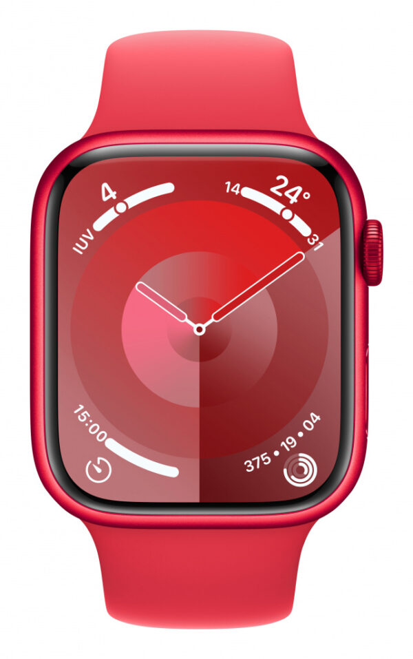 Apple Watch Series 9 45 mm Digitaal 396 x 484 Pixels Touchscreen Rood Wifi GPS - Afbeelding 5