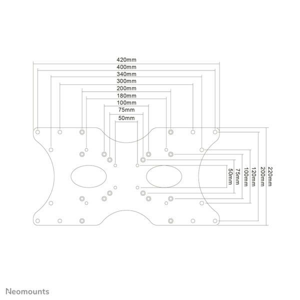 Neomounts FPMA-VESA400 VESA-adapter 22-52" - Afbeelding 2
