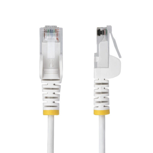 StarTech.com 2m Dunne CAT6 Ethernet Kabel, Wit, Snagless, 100W PoE, UTP, LSZH, 28AWG Pure Koperdraad, Slim RJ45 Netwerk Patchkab - Afbeelding 2