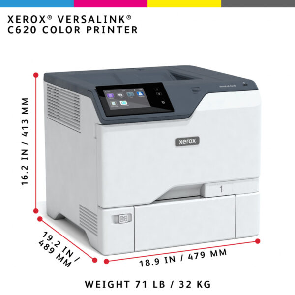 Xerox VersaLink C620 A4 50 ppm tosidig skriver PS3 PCL5e/6 2 skuffer 650 ark - Afbeelding 21
