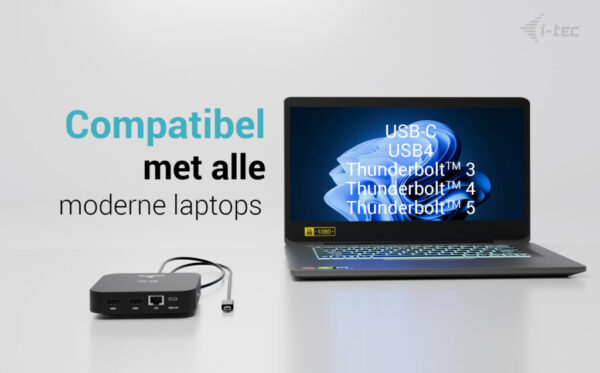 i-tec USB-C Dual HDMI Docking Station with Power Delivery 100 W - Afbeelding 6