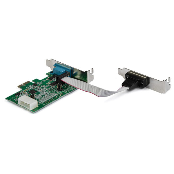 StarTech.com 2 Port PCI Express RS232 Seriële Kaart, PCIe RS232 Serial Host Controller Kaart, PCIe naar Serial DB9 Adapter Kaart - Afbeelding 2