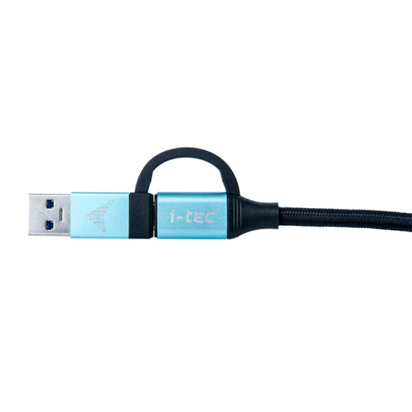 i-tec C31USBCACBL USB-kabel USB 3.2 Gen 1 (3.1 Gen 1) 1 m USB C Zwart, Blauw - Afbeelding 2